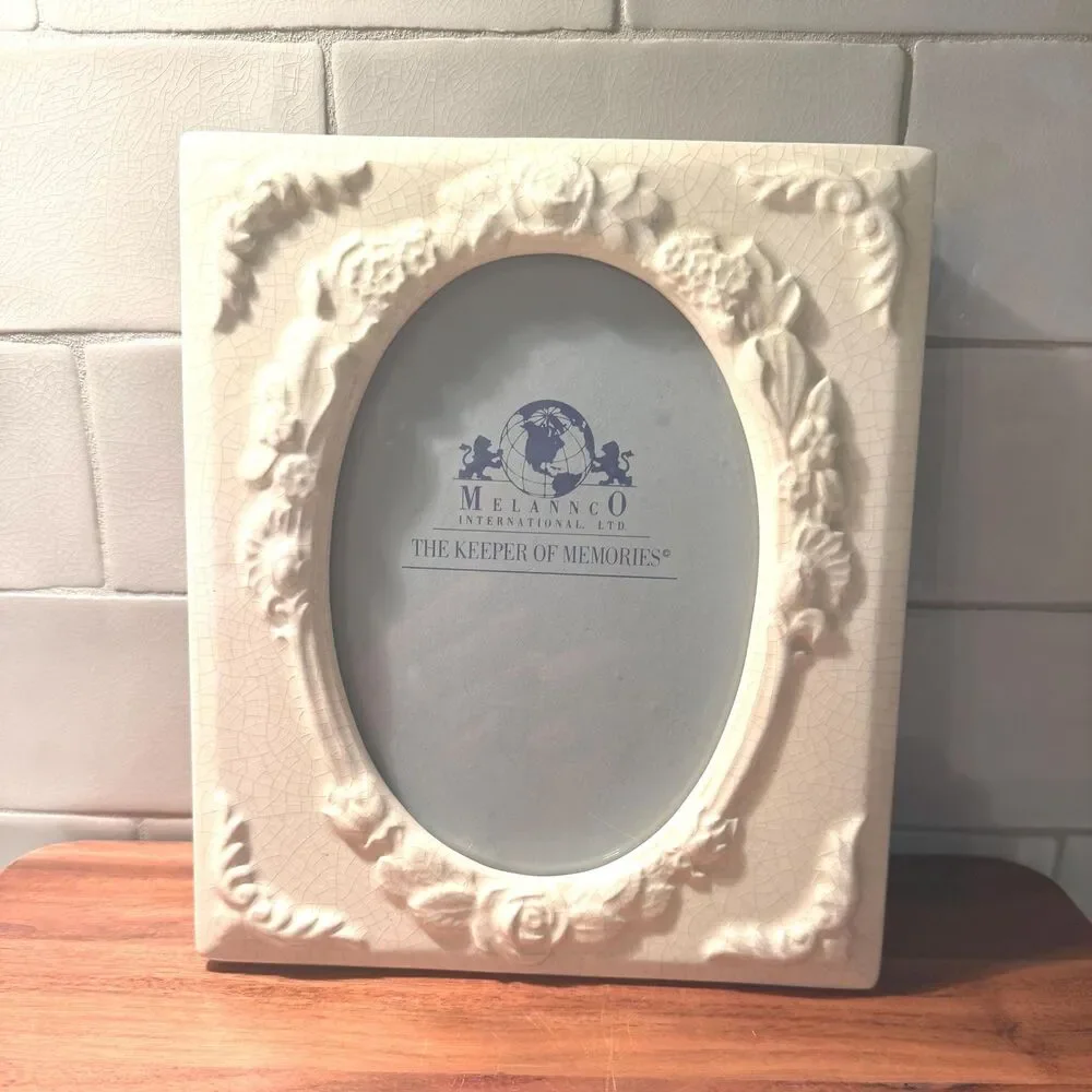 Vintage Melannco Ceramic Photo Album Frame, Keeper of Memories 00780